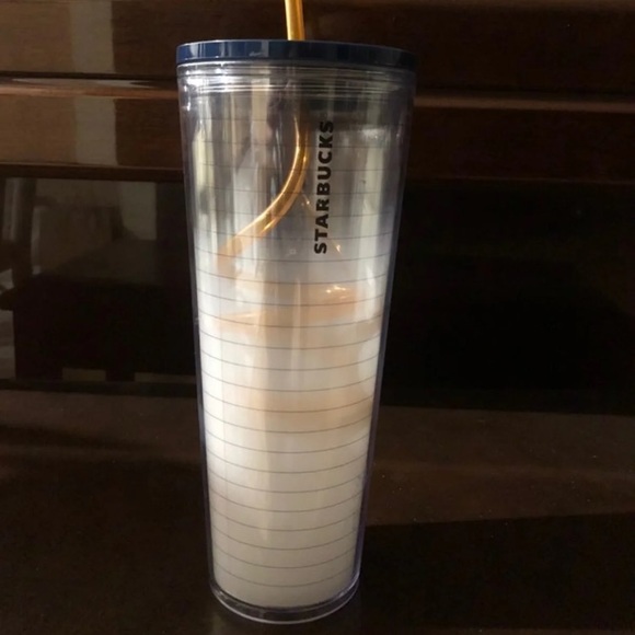 Starbucks teacher notebook paper tumbler